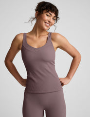 brown tank top