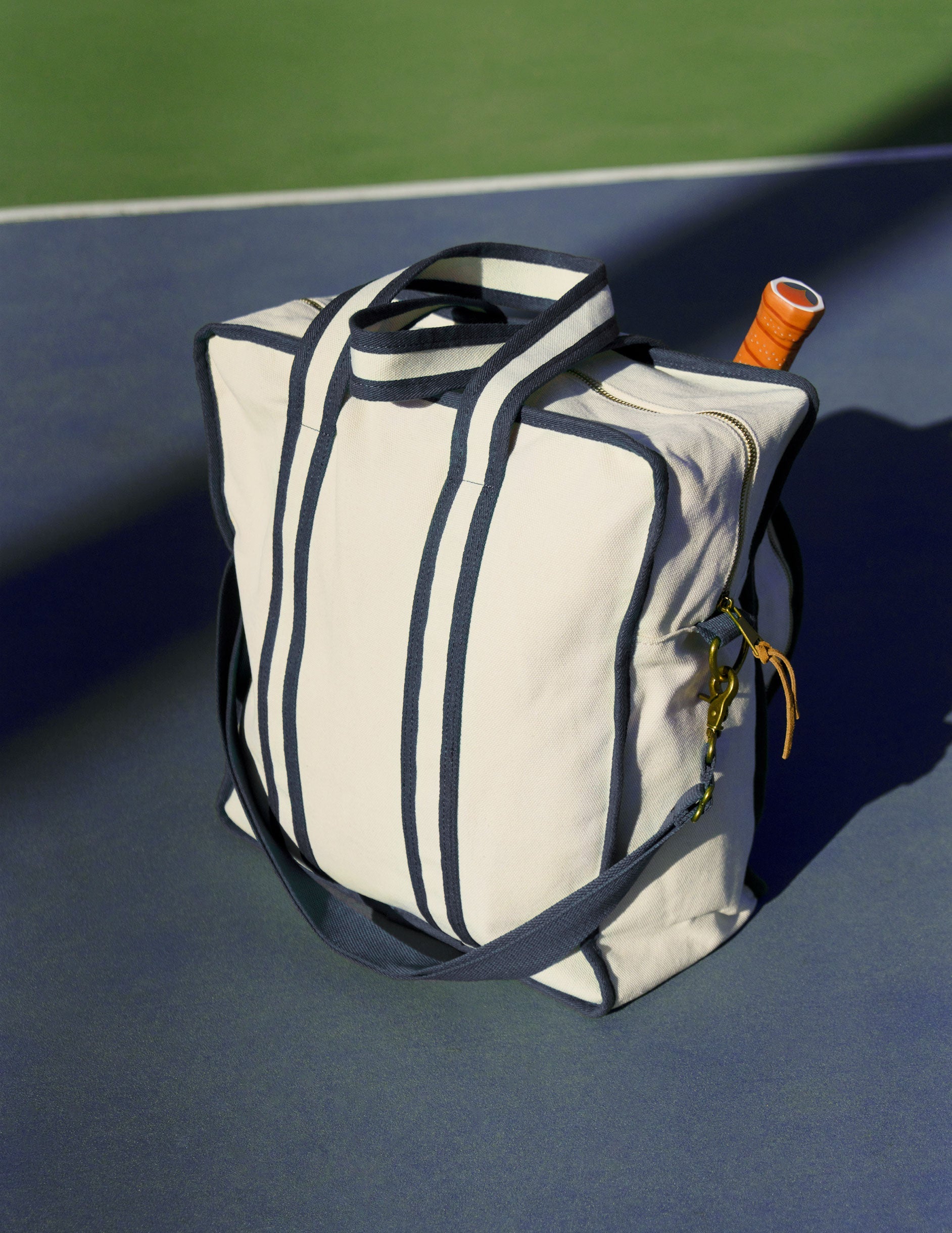 navy beyond yoga pickleball tote bag.