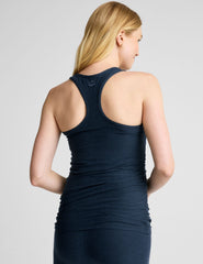 blue maternity tank