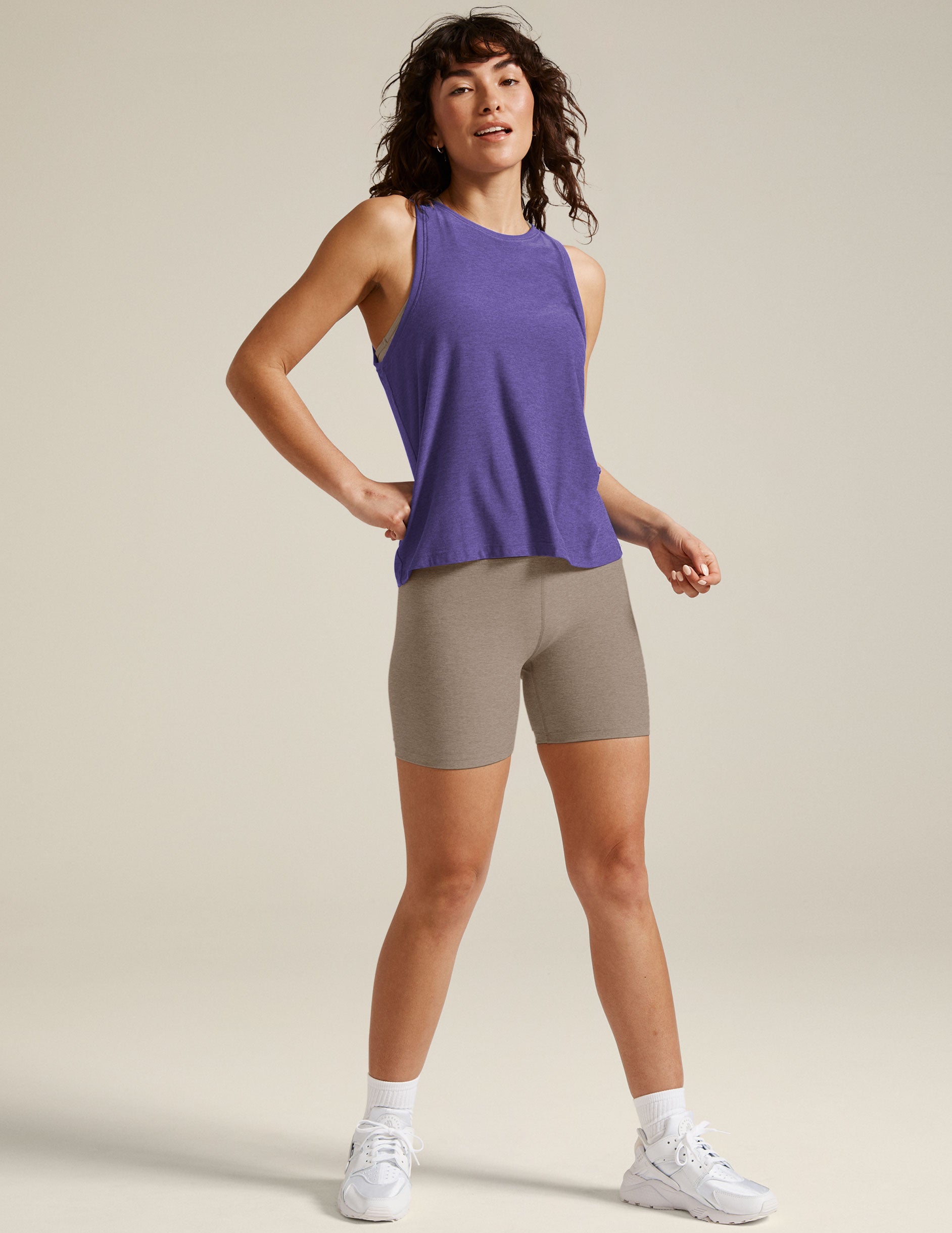 purple tank top