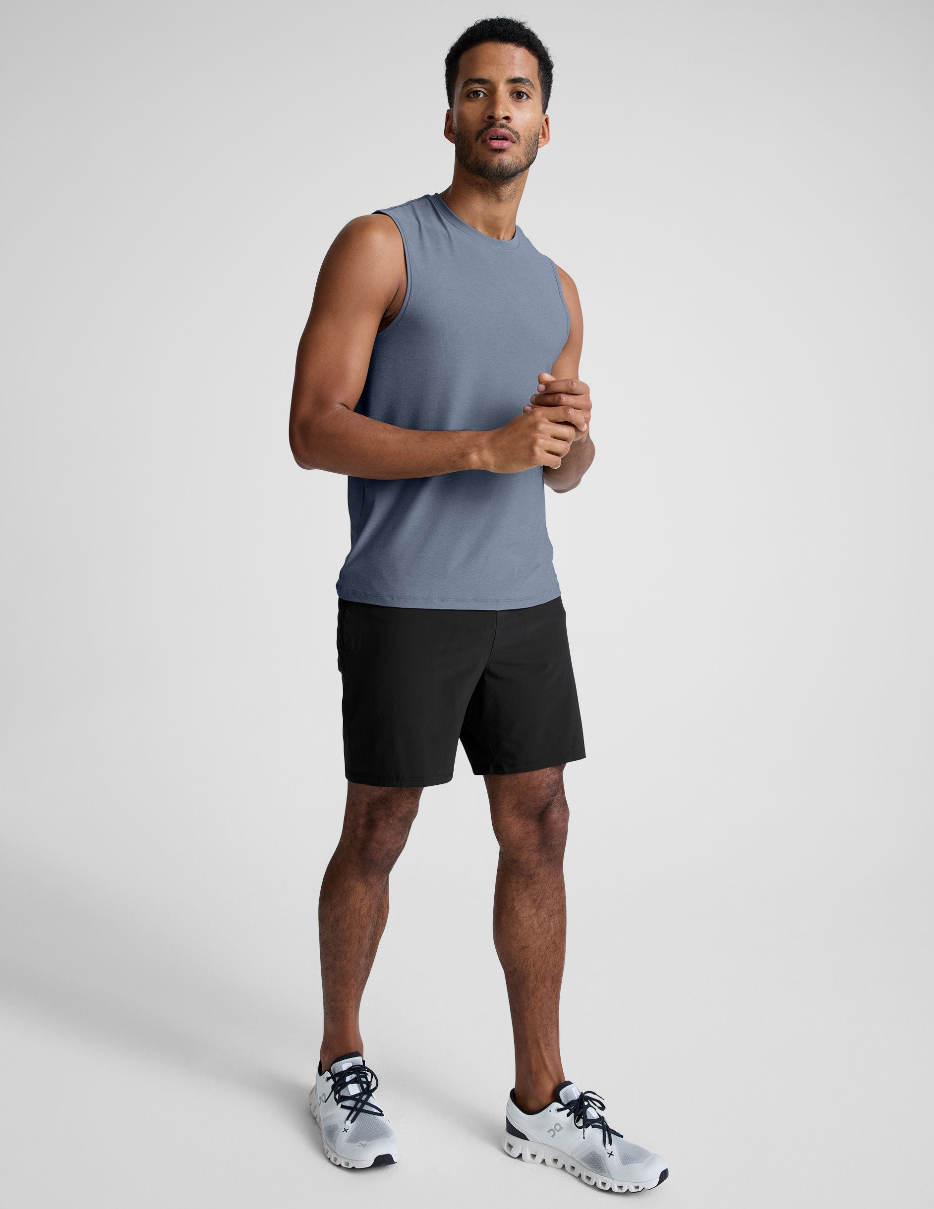 blue mens tank.