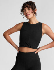 black cropped tank