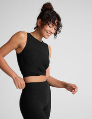black cropped tank
