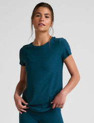 blue relaxed fit short sleeve shirt.