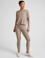 brown long sleeve pullover