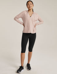 tan long sleeve hoodie top