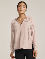 tan long sleeve hoodie top