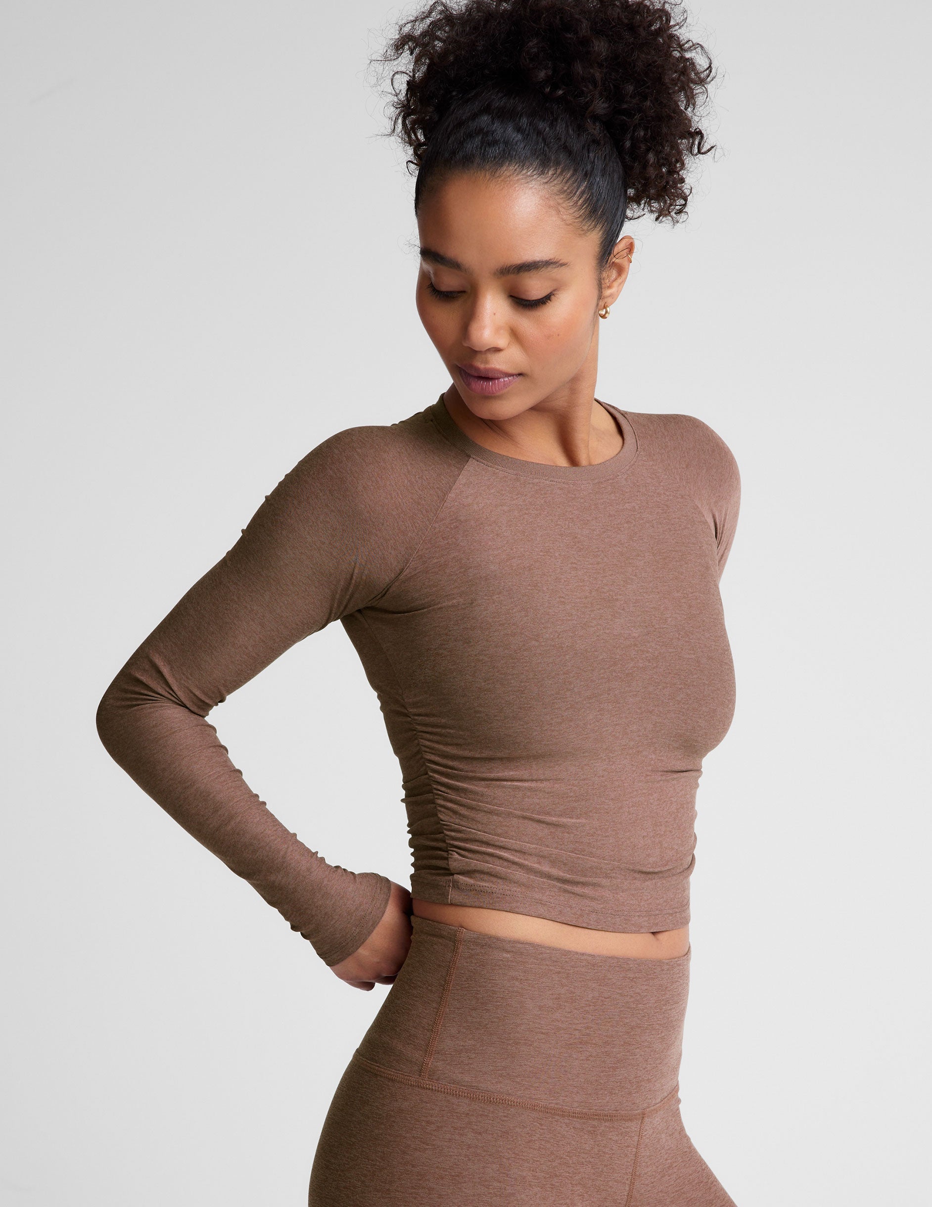 brown crop tank