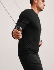black mens long sleeve pullover