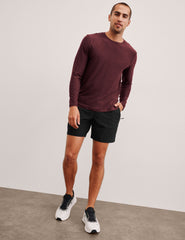 black men's 7" inseam lightweight shorts with pockets. 