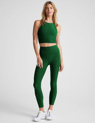 green pocket midi legging