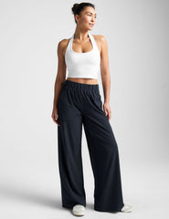 white halter crop top