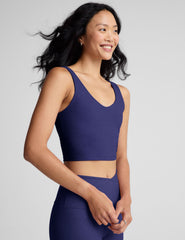 blue cropped tank