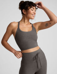 gray cropped top