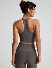 gray cropped top