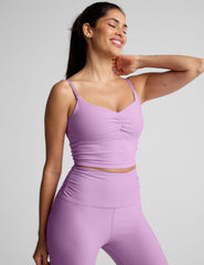 purple crop tank