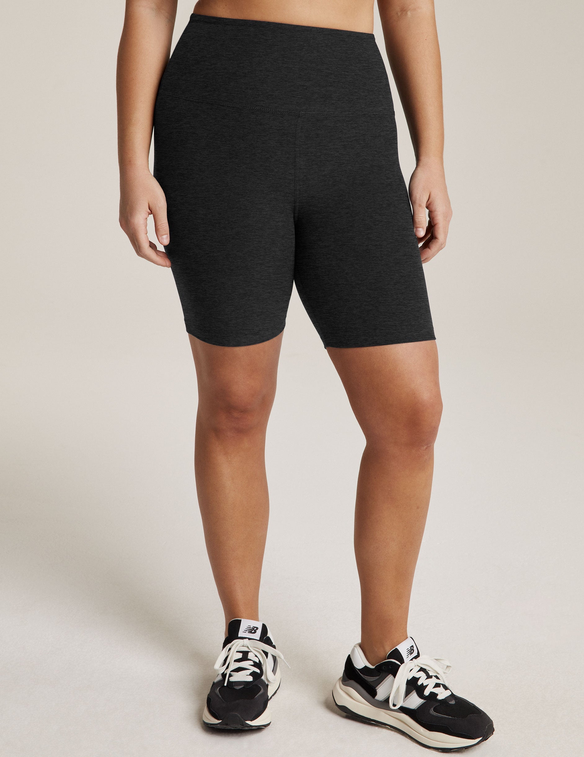 black midi shorts