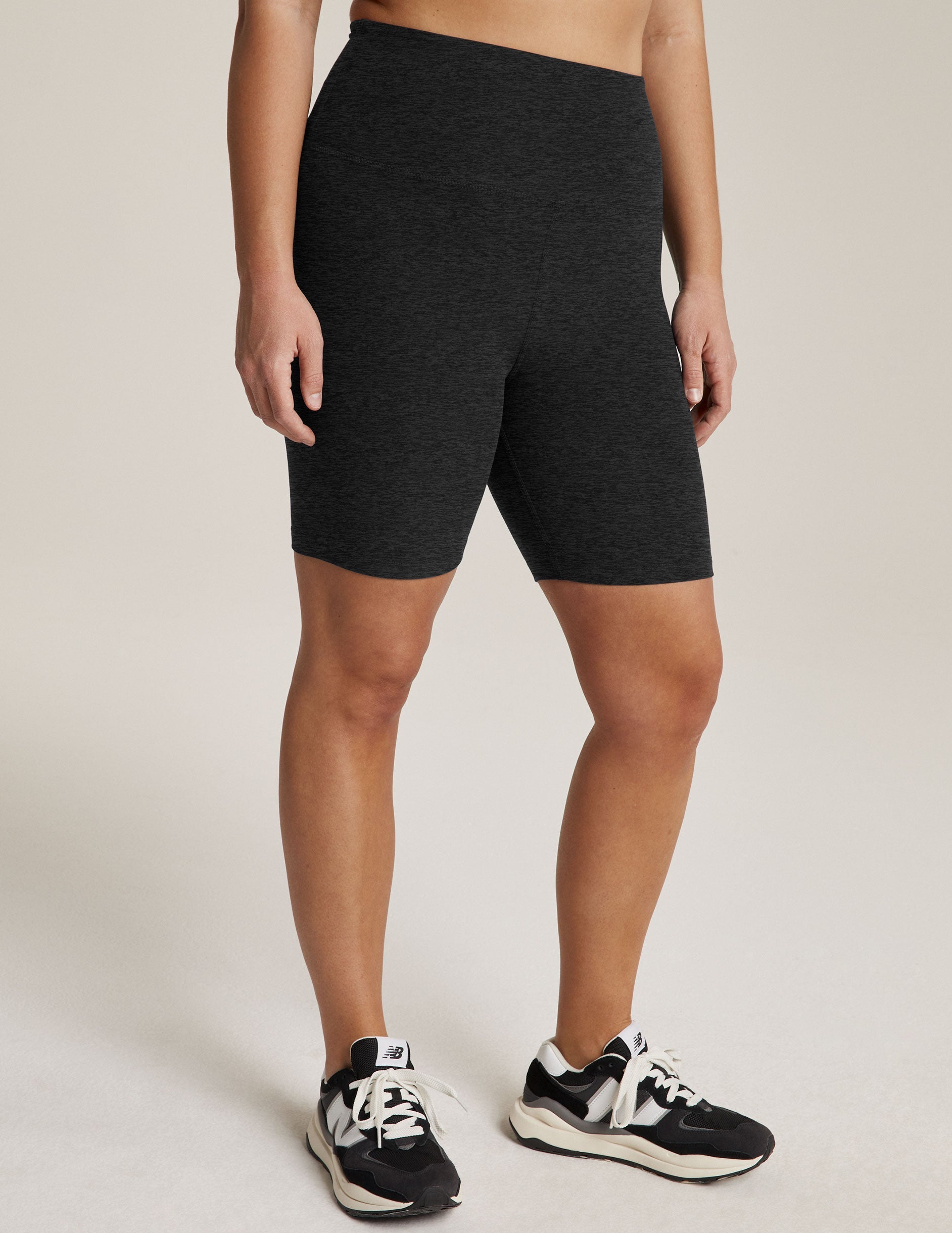 black midi shorts