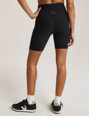 black midi shorts