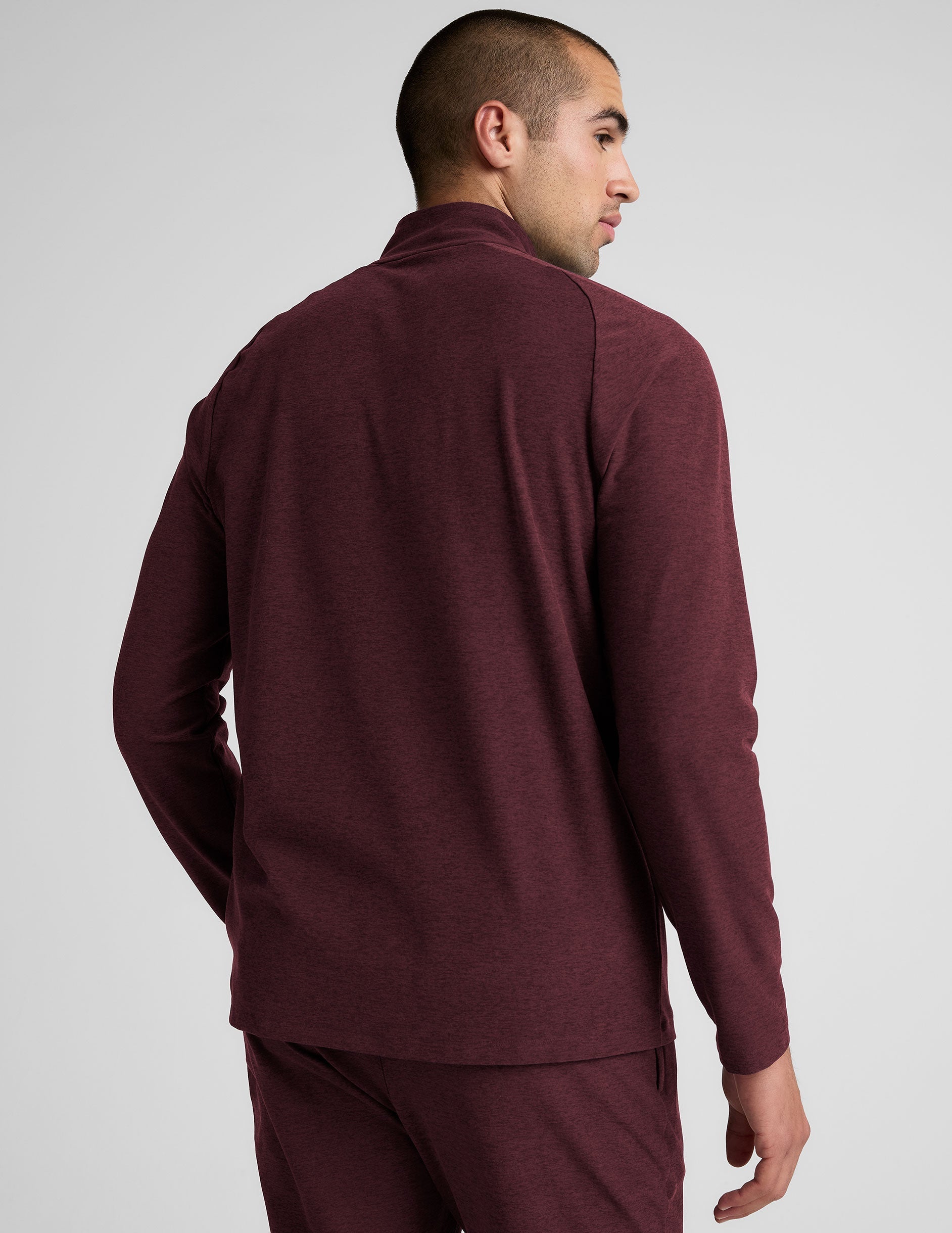red men's quarter zip pullover.