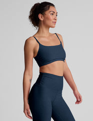 blue sports bra